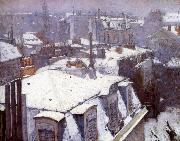 Gustave Caillebotte, Snow-covered roofs in Paris
